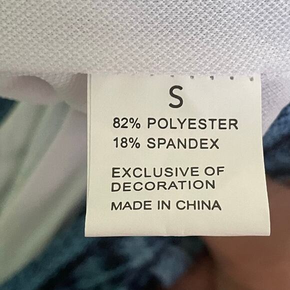 NWOT No Brand Denim Patches High Waisted Halter Bikini Shorts Women's Size Small - Picture 11 of 12